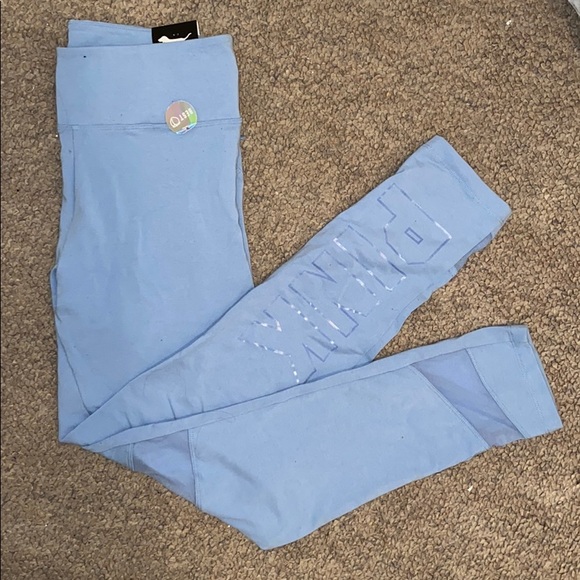 PINK - baby blue yoga pants - Picture 1 of 3